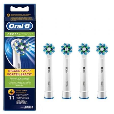 Cabezal de Recambio Braun para cepillo Braun Oral - B Pro Cross Action/ Pack 4 uds - Tiensol