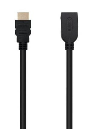 Cable Alargador HDMI Nanocable 10.15.1012/ HDMI Macho - HDMI Hembra/ 2m/ Negro - Tiensol