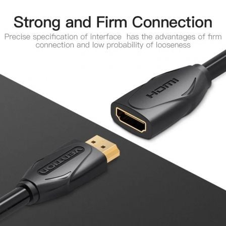 Cable Alargador HDMI Vention VAA - B06 - B100/ HDMI Macho - HDMI Hembra/ 1m/ Negro - Tiensol