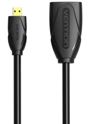 Cable Alargador Micro HDMI 4K Vention ABBBF/ Micro HDMI Macho - HDMI Hembra/ 1m/ Negro - Tiensol