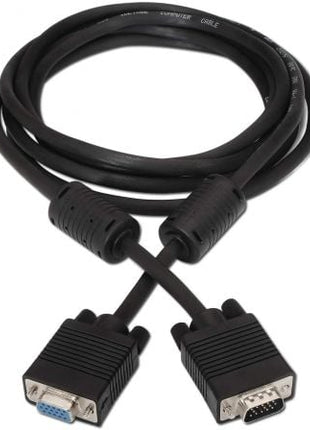 Cable Alargador SVGA Aisens A113 - 0078/ VGA Macho - VGA Hembra/ Hasta 3W/ 10Mbps/ 1.8m/ Negro - Tiensol