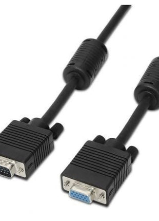 Cable Alargador SVGA Aisens A113 - 0078/ VGA Macho - VGA Hembra/ Hasta 3W/ 10Mbps/ 1.8m/ Negro - Tiensol