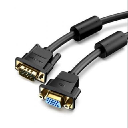 Cable Alargador SVGA Vention DAGBF/ VGA Macho - VGA Hembra/ 1m/ Negro - Tiensol