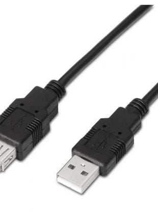 Cable Alargador USB 2.0 Aisens A101 - 0016/ USB Macho - USB Hembra/ Hasta 2.5W/ 60Mbps/ 1.8m/ Negro - Tiensol