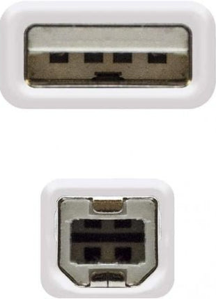 Cable Alargador USB 2.0 Nanocable 10.01.0204/ USB Macho - USB Hembra/ 3m/ Beige - Tiensol