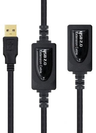 Cable Alargador USB 2.0 Nanocable 10.01.0213/ USB Macho - USB Hembra/ 15m/ Negro - Tiensol