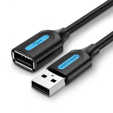 Cable Alargador USB 2.0 Vention CBIBH/ USB Macho - USB Hembra/ 480Mbps/ 2m/ Negro - Tiensol