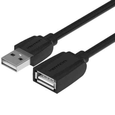 Cable Alargador USB 2.0 Vention VAS - A44 - B100/ USB Macho - USB Hembra/ 1m/ Negro - Tiensol