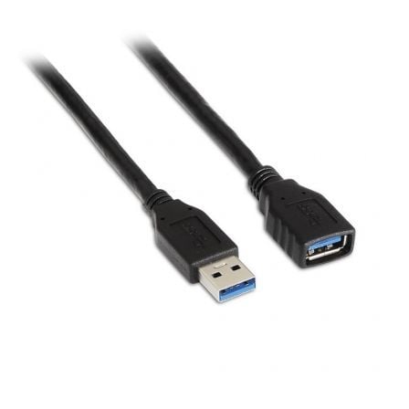 Cable Alargador USB 3.0 Aisens A105 - 0041/ USB Macho - USB Hembra/ Hasta 9W/ 625Mbps/ 1m/ Negro - Tiensol