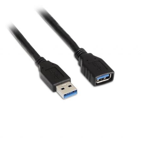 Cable Alargador USB 3.0 Aisens A105 - 0042/ USB Macho - USB Hembra/ Hasta 9W/ 625Mbps/ 2m/ Negro - Tiensol