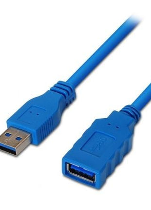 Cable Alargador USB 3.0 Aisens A105 - 0045/ USB Macho - USB Hembra/ Hasta 9W/ 625Mbps/ 1m / Azul - Tiensol