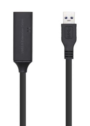 Cable Alargador USB 3.0 con Amplificador Aisens A105 - 0407/ USB Macho - USB Hembra/ Hasta 9W/ 625Mbps/ 5m/ Negro - Tiensol