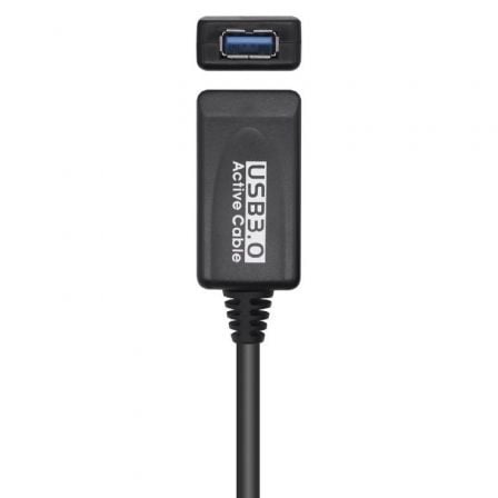 Cable Alargador USB 3.0 con Amplificador Aisens A105 - 0525/ USB Macho - USB Hembra/ Hasta 9W/ 625Mbps/ 5m/ Negro - Tiensol