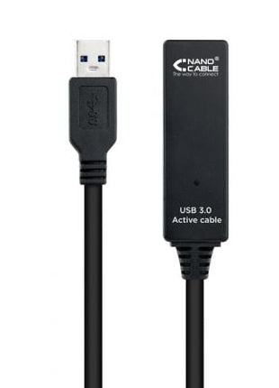 Cable Alargador USB 3.0 Nanocable 10.01.0313/ USB Macho - USB Hembra/ 15m/ Negro - Tiensol