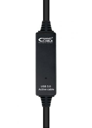 Cable Alargador USB 3.0 Nanocable 10.01.0313/ USB Macho - USB Hembra/ 15m/ Negro - Tiensol