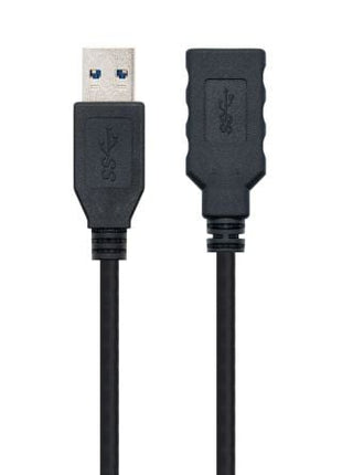 Cable Alargador USB 3.0 Nanocable 10.01.0901 - BK/ USB Macho - USB Hembra/ 1m/ Negro - Tiensol