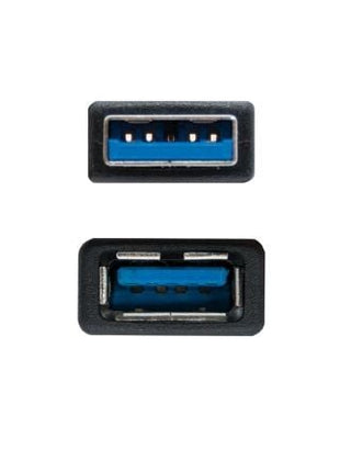 Cable Alargador USB 3.0 Nanocable 10.01.0901 - BK/ USB Macho - USB Hembra/ 1m/ Negro - Tiensol