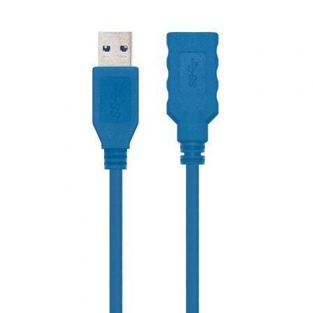 Cable Alargador USB 3.0 Nanocable 10.01.0902 - BL/ USB Macho - USB Hembra/ 2m/ Azul - Tiensol