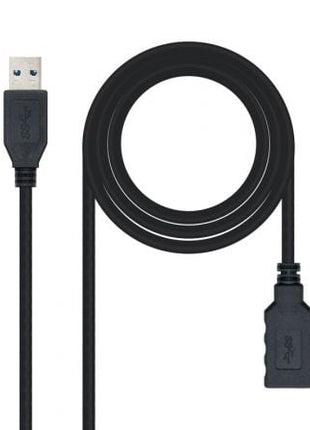 Cable Alargador USB 3.0 Nanocable 10.01.0903 - BK/ USB Macho - / USB Hembra/ 3m/ Negro - Tiensol