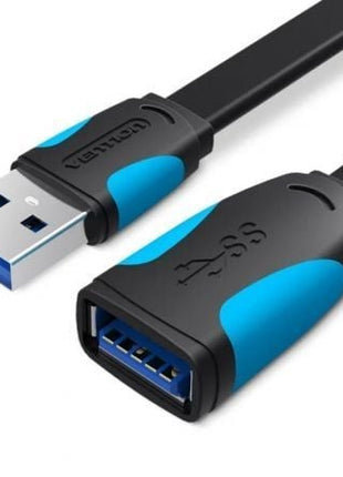 Cable Alargador USB 3.0 Vention VAS - A13 - B050/ USB Macho - USB Hembra/ 5Gbps/ 50cm/ Negro y Azul - Tiensol