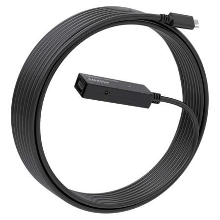 Cable Alargador USB 3.2 con Amplificador Aisens A107 - 0869/ USB Tipo - C Macho - USB Tipo - C Hembra/ Hasta 100W/ 20Gbps/ 5m/ Negro - Tiensol