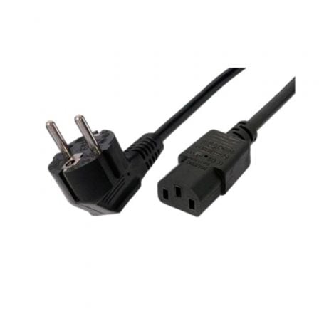 Cable Alimentación 3GO CPOWER/ CEE (7 - 7) Macho - C13 Hembra/ 2m/ Negro - Tiensol