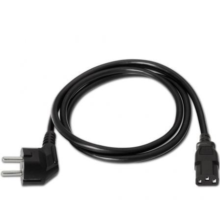 Cable Alimentación Aisens A132 - 0167/ CEE(7 - 7) Macho - C13 Hembra/ Hasta 1500W/ 1.5m/ Negro - Tiensol