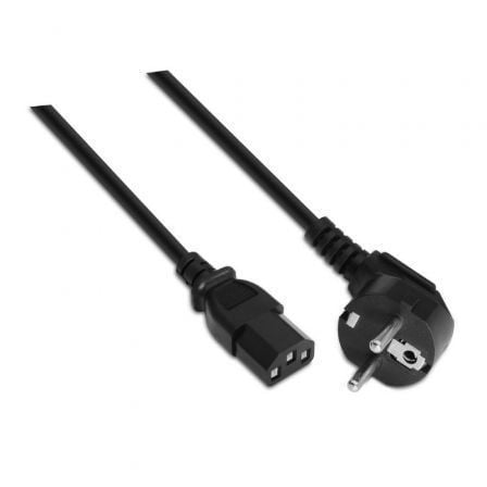 Cable Alimentación Aisens A132 - 0168/ CEE(7 - 7) Macho - C13 Hembra/ Hasta 1500W/ 3m/ Negro - Tiensol