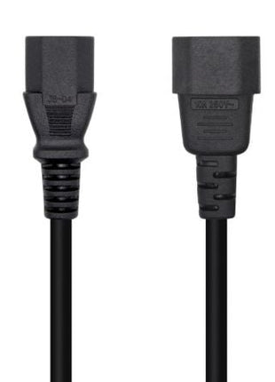 Cable Alimentación Aisens A132 - 0466/ C13 Hembra - C14 Macho/ Hasta 1500W/ 3m/ Negro - Tiensol