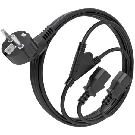 Cable Alimentación CPU Aisens A132 - 0864/ CEE7 Macho - 2x C13 Hembra/ 1.8m/ Negro - Tiensol