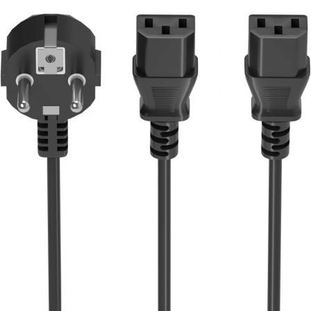 Cable Alimentación CPU Aisens A132 - 0864/ CEE7 Macho - 2x C13 Hembra/ 1.8m/ Negro - Tiensol