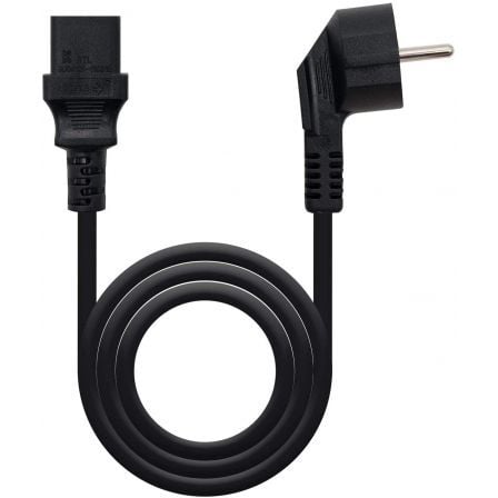 Cable Alimentación Nanocable 10.22.0103/ Schuko Macho - C13 Hembra/ 3m/ Negro - Tiensol