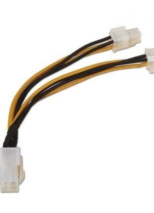 Cable Alimentación para Microprocesador Aisens A131 - 0166/ Molex 4+4 PIN Macho - Molex 4 PIN Hembra/ Hasta 54W/ 15cm - Tiensol