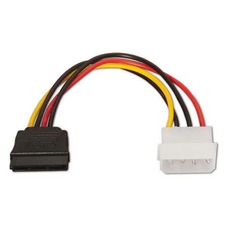 Cable Alimentación SATA Aisens A131 - 0158/ Molex 4 PIN Macho - SATA Hembra/ Hasta 54W/ 16cm - Tiensol