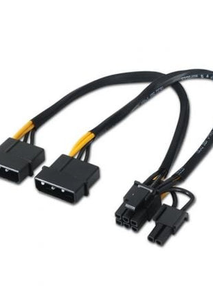 Cable Alimentación Tarjeta Gráfica Aisens A131 - 0165/ 2x Molex Macho - Molex 6+2 PIN Macho/ Hasta 54W/ 20cm - Tiensol