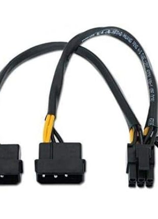 Cable Alimentación Tarjeta Gráfica Aisens A131 - 0165/ 2x Molex Macho - Molex 6+2 PIN Macho/ Hasta 54W/ 20cm - Tiensol