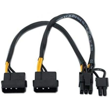 Cable Alimentación Tarjeta Gráfica Aisens A131 - 0165/ 2x Molex Macho - Molex 6+2 PIN Macho/ Hasta 54W/ 20cm - Tiensol