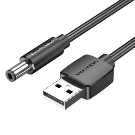 Cable Alimentación Vention CEYBD/ USB - A Macho - DC 5.5mm Macho/ 50cm/ Negro - Tiensol