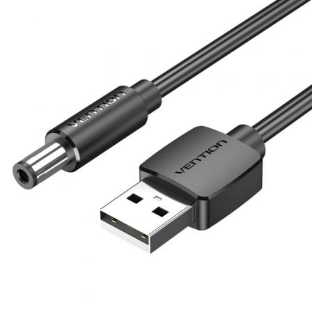 Cable Alimentación Vention CEYBF/ USB - A Macho - DC 5.5mm Macho/ 1m/ Negro - Tiensol