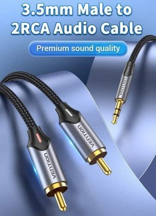 Cable Audio Vention BCNBG/ 2x RCA Macho - Jack 3.5 Macho/ 1.5m/ Gris - Tiensol