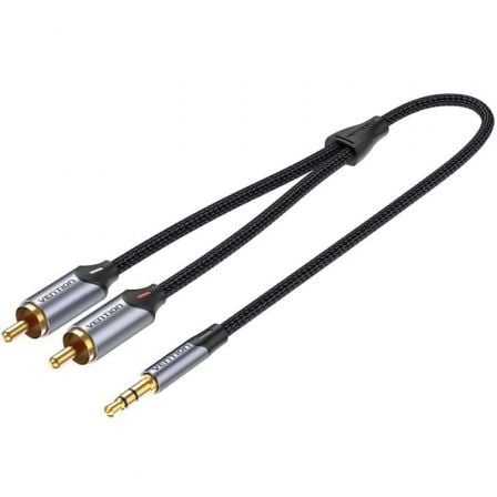 Cable Audio Vention BCNBG/ 2x RCA Macho - Jack 3.5 Macho/ 1.5m/ Gris - Tiensol