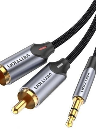 Cable Audio Vention BCNBG/ 2x RCA Macho - Jack 3.5 Macho/ 1.5m/ Gris - Tiensol