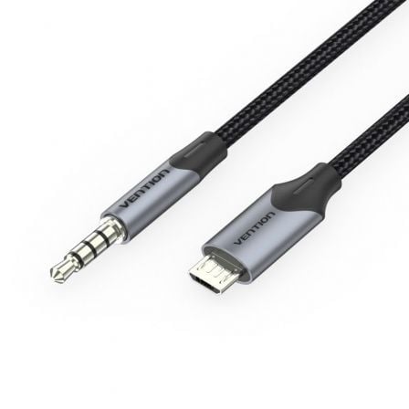 Cable Audio Vention BDGBG/ MicroUSB Macho - Jack 3.5 Macho/ 1.5m/ Negro - Tiensol