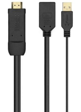 Cable Conversor 4K Aisens A122 - 0642/ HDMI Macho - DisplayPort Hembra - USB Macho/ Hasta 10W/ 2250Mbps/ 10cm + 10cm/ Negro - Tiensol