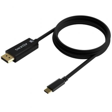 Cable Conversor Aisens A109 - 0688/ USB Tipo - C Macho - DisplayPort Macho/ Hasta 27W/ 1250Mbps/ 80cm/ Negro - Tiensol