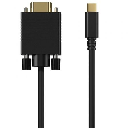 Cable Conversor Aisens A109 - 0692/ USB Tipo - C Macho - VGA Macho/ Hasta 27W/ 1250Mbps/ 80cm/ Negro - Tiensol