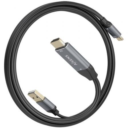 Cable Conversor Aisens A109 - 0871/ HDMI Macho/ USB Macho - USB Tipo - C Macho/ 1.8m/ Negro - Tiensol