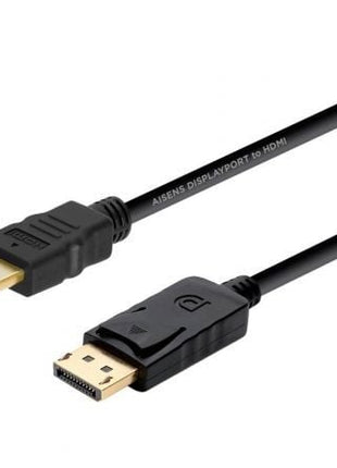 Cable Conversor Aisens A125 - 0364/ DisplayPort Macho - HDMI Macho/ Hasta 5W/ 2300Mbps/ 2m/ Negro - Tiensol