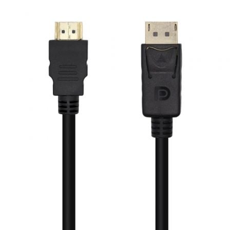 Cable Conversor Aisens A125 - 0459/ DisplayPort Macho - HDMI Macho/ Hasta 5W/ 2300Mbps /1m/ Negro - Tiensol