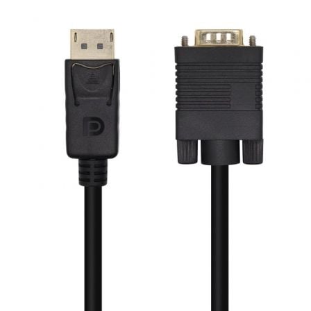 Cable Conversor Aisens A125 - 0462/ DisplayPort Macho - VGA Macho/ Hasta 5W/ 2300Mbps/ 3m/ Negro - Tiensol